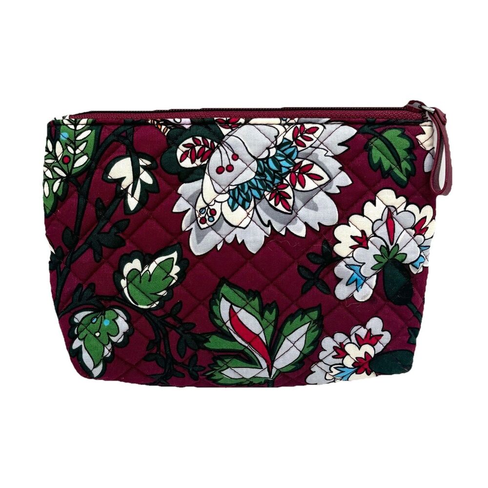 Vera Bradley Bordeaux Blooms 2 Piece Cosmetics Bag Set - Picture 5 of 10